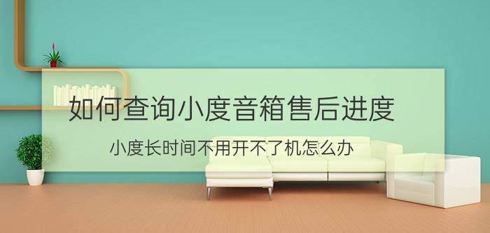 如何查询小度音箱售后进度 小度长时间不用开不了机怎么办？